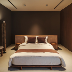 elegant minimalist bed