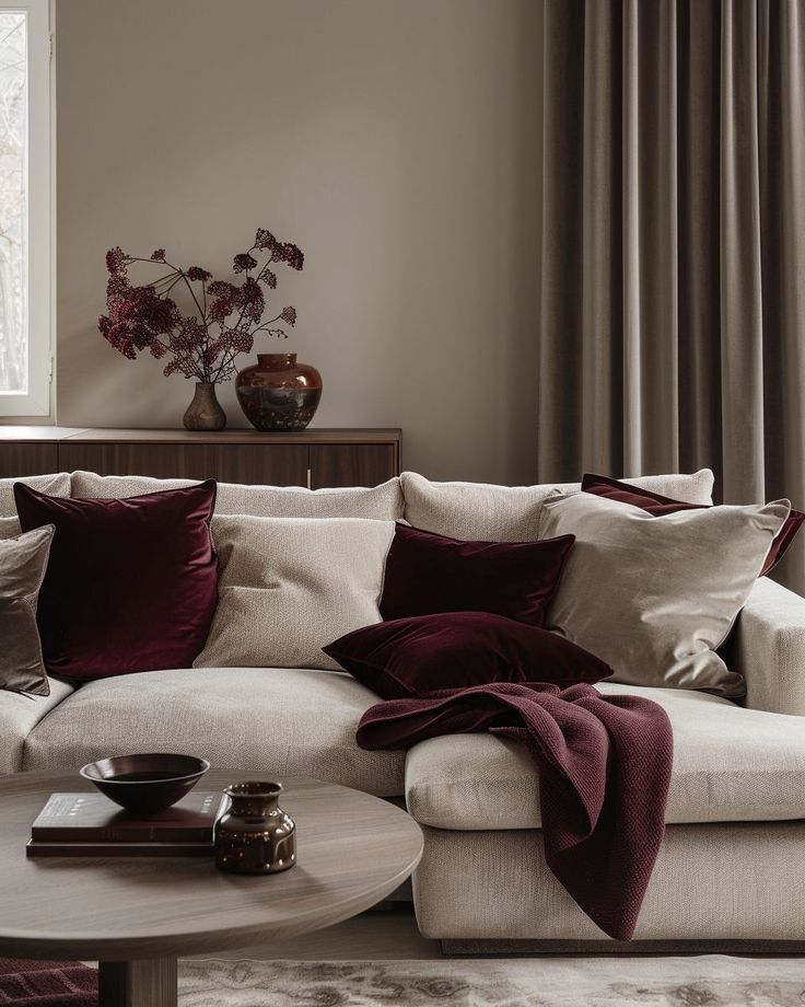 ideen wohnzimmer in burgunder gestalten – 15 stilvolle ideen