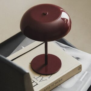 maroon touch lamp