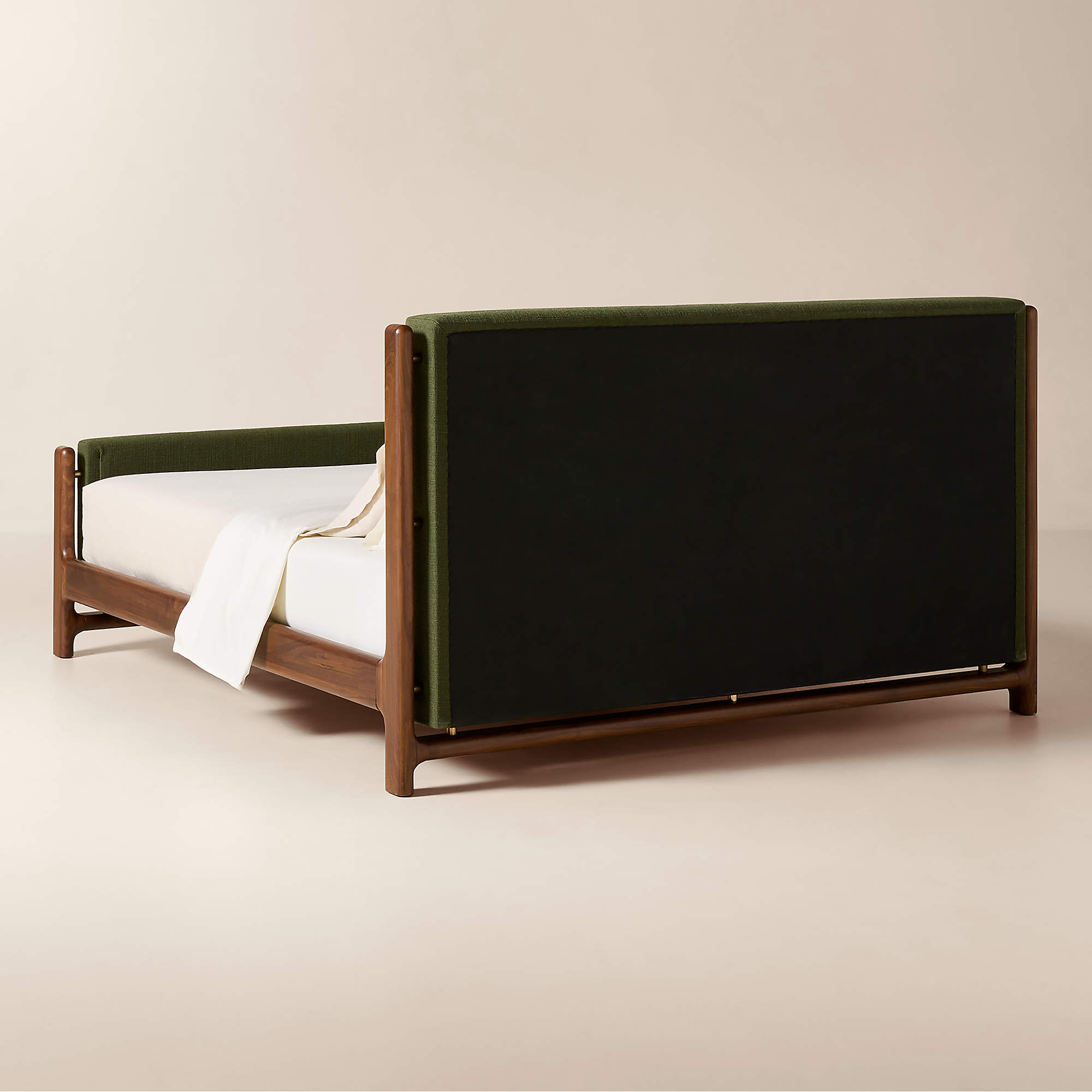 tavola walnut and green bed tavola walnut and green bed
