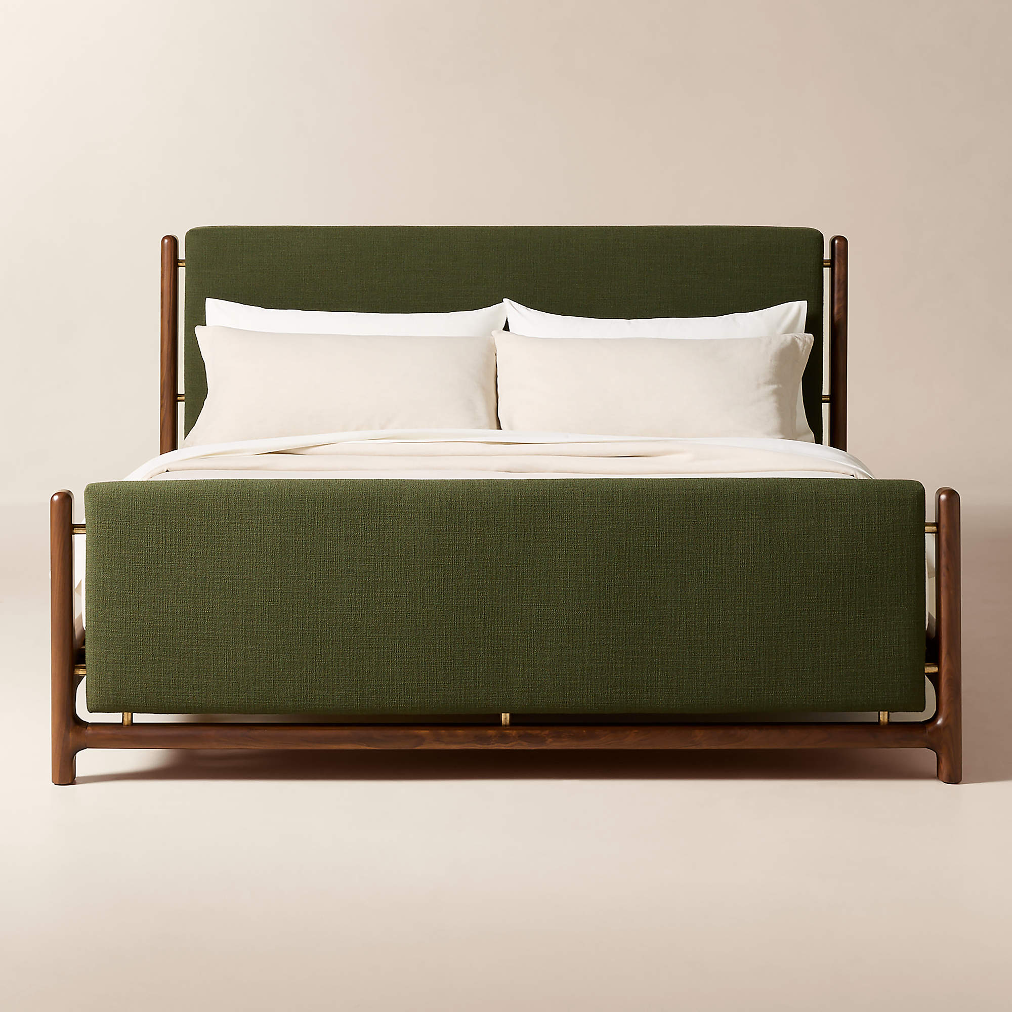 tavola walnut and green bed tavola walnut and green bed